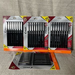 Pilot Rolling Ball Stick Pen V5 Precise Clean Line Premium, 4 Packs